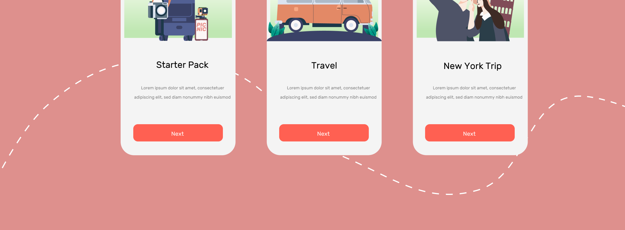 Banner image showcasing a user-interface of a Travel app